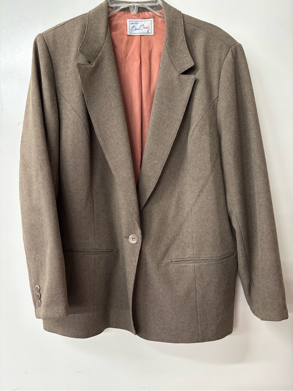 Levi's Taupe Blazer with Rust-Orange Lining